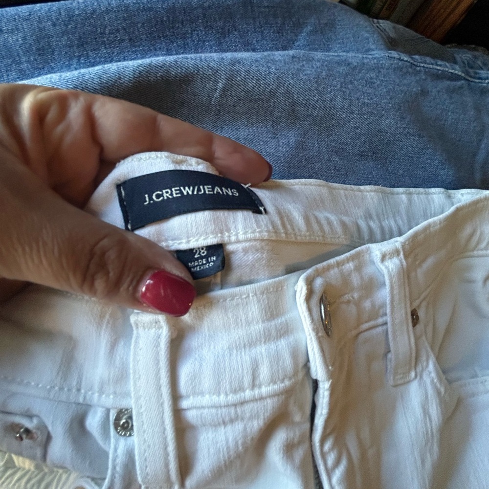 J. Crew Women's Classic White Jeans